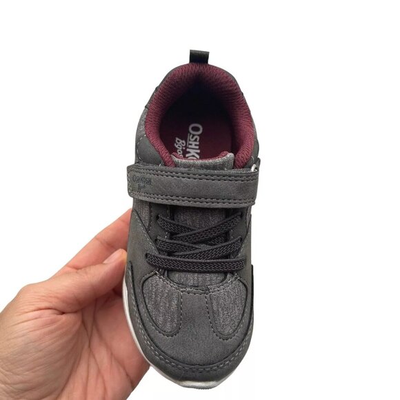Oshkosh Toddler Boy's Slip-on Casual Sneaker Size 8 Gray Lightweight & Comfy - Picture 16 of 16